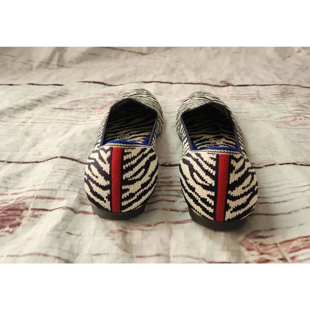 Rothy's Retired Flat Zebra Loafer‎ Size 5.5